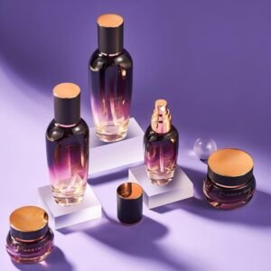 Luxury Purple Gradient Glass Cosmetic Packaging Set | Skincare Bottles & Cream Jars OEM ODM Manufacturer — Supply-Packagings