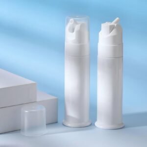 Custom White Pump Bottle with Overcap | OEM ODM Manufacturer Supplier Factory Wholesale
