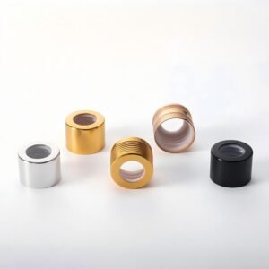 Electroplated Aluminum Collar for Essential Oil Bottle | Custom Dropper Cap Ring OEM Factory Electroplated Aluminum Collar for Essential Oil Bottle | Custom Dropper Cap Ring OEM Factory