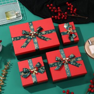 Custom Christmas Rigid Gift Boxes with Ribbon Bow | OEM ODM Packaging Manufacturer Custom Christmas Rigid Gift Boxes with Ribbon Bow | OEM ODM Packaging Manufacturer