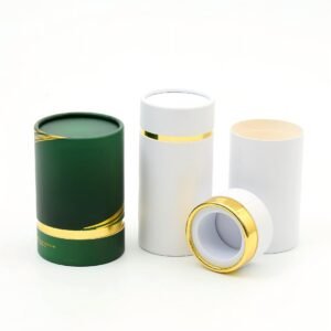Custom Luxury Paper Tube Canister Packaging with Foil Band | OEM ODM Factory Manufacturer Supplier Wholesale Custom Luxury Paper Tube Canister Packaging with Foil Band | OEM ODM Factory Manufacturer Supplier Wholesale