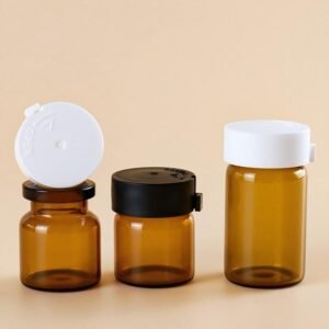 Amber Flip-Top Pill Jar Manufacturer | OEM ODM Packaging Factory | Wholesale Custom Packaging Supplier Amber Flip-Top Pill Jar Manufacturer | OEM ODM Packaging Factory | Wholesale Custom Packaging Supplier
