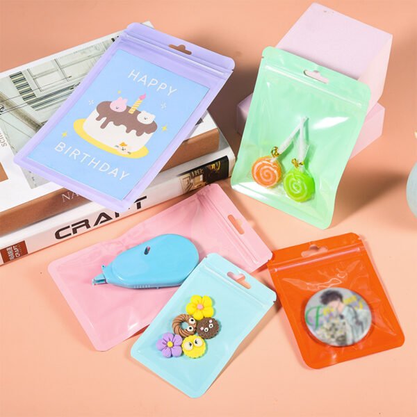 Custom Colorful Zipper Pouches with Hang Hole | Resealable Retail Packaging Pouch | OEM ODM Factory — Supply-Packagings