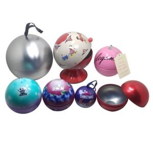 Custom Round Tin Box Manufacturer | Christmas Ornament Tin Packaging OEM Factory