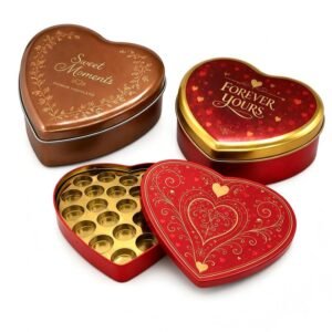 Custom Heart Shaped Tin Box Packaging | Chocolate Gift Tin OEM ODM Factory Manufacturer Wholesale — Supply-Packagings