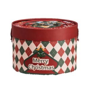 Custom Round Rigid Paper Gift Box Packaging | Christmas Hat Box OEM/ODM Factory Wholesale Manufacturer
